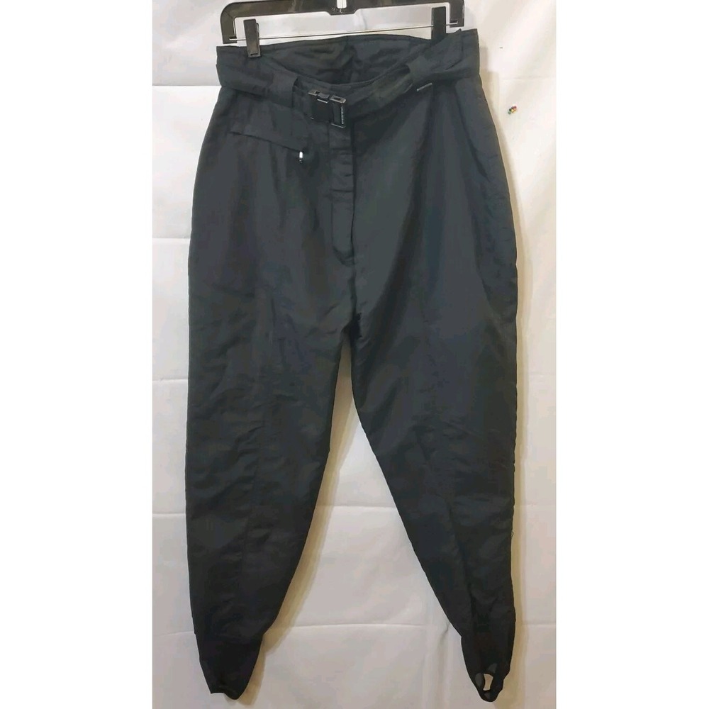 Sportina Women's Sz 14 Black Insulated Waterproof Snow‎ Pants High Rise EUC